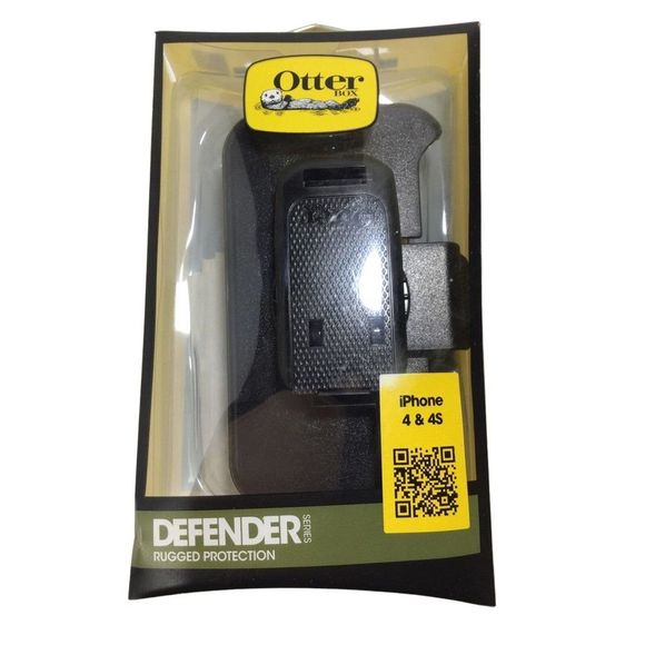 OtterBox Defender Series Case and Holster for iPhone 4/ 4S -Black/Cellphone - Picture 1 of 4